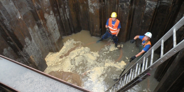 Budowa kanalizacji w ciągu drogi krajowej nr 10 w Mirosławcu